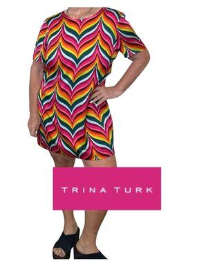 Trina Turk Mod Multi Colored Mini Dress - Size M/L